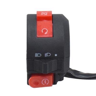 China Left Grip Switch Motorcycle Beam Power Start Kill Up-Down Switch Controller for sale