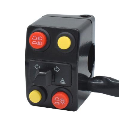 China Motorcycle Warning Lamp Switch Controller Low/High Switch Warining Lamp Switch Handle Harness Beam Start Power Beam Turn Signal Left High Low Horn Switch for sale