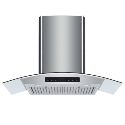 China Hotel Made In China 2021 New Style Led Lamps Kitchen Stainless Steel Range Housing Hoods for sale