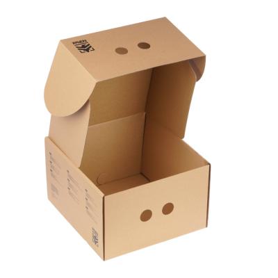 China Customizable printed logo environmental protection kraft paper folding gift clothing shoe packaging and transport box environmentally friendly and recyclable for sale