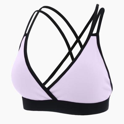 China Breathable Women Gym Sports Good Quality Running Sportswear Fitness Yoga Cross Back Tank Top for sale