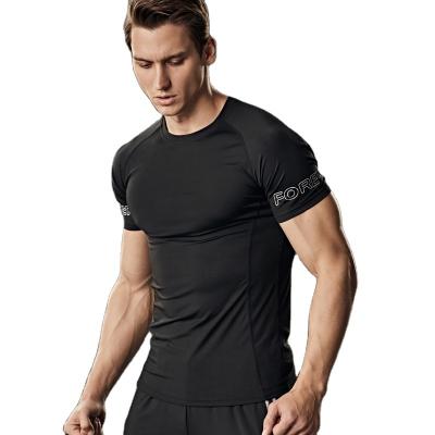 China Spring Autumn Men's Breathable Two-Piece Quick-drying Clothes High Elastic Training Sports Running Suit for sale