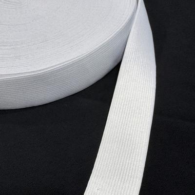 China 6mm 8mm 25mm 50mm Stretchable White Black Elastic Fabric Tape Garment Accessories for sale