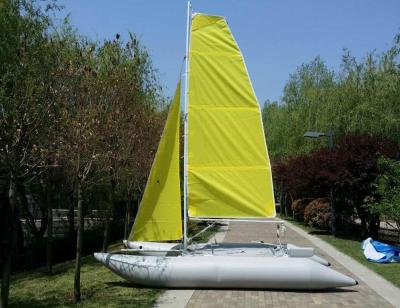 China Portable PVC Sailing Boat 4.5m Inflatable Catamaran HB450 for sale