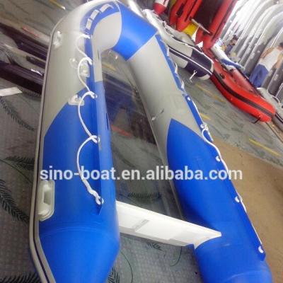 China PVC 12 Feet PVC Rib Inflatable Boat V-Shape Transparent Bottom TV-360 for sale