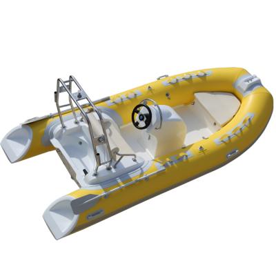 China Cheap New Arrival Fiberglass Boat High Speed ​​Fiberglass Inflatable Hull Inflatable RIB Boat For Fishing for sale