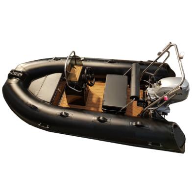 China Fiberglass wholesales CE 3.3m PVC material fiberglass hull cabin rib inflatable fishing boat for sale for sale