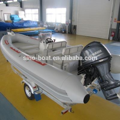 China 18ft Fiberglass Hull PVC Rib Boat For Water-sighting, Patrolling for sale