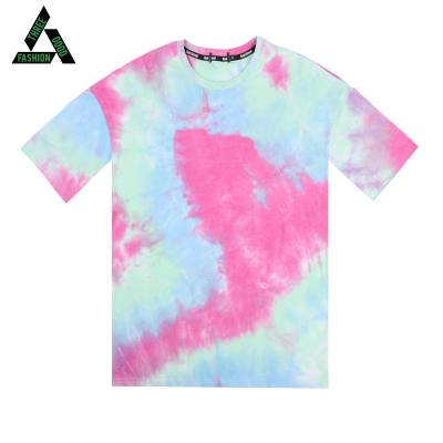 China European and American Fashion Street Anti-wrinkle 2020 Summer O-Neck Tie-Dye Short Sleeve Men's T-Shirts for sale