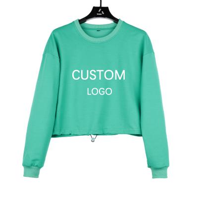 China Anti-pilling Good Fashion Three 2 Piece Custom Logo Multi-Color Women Brand Set Clothing Cropped Hoodies Sweatshirts for sale