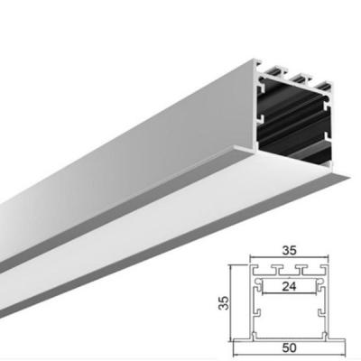 China 6061 la tira de aluminio de la luz de T5 6063 T6 LED perfila el cuadrado forma perfiles de la puerta de gabinete en venta