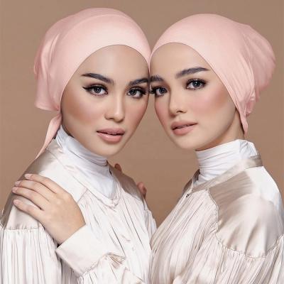 China Wholesale plain RTS hijab scarf for women muslim hijab snaps new 2022 women hijab modal tied rope hijab solid color for sale