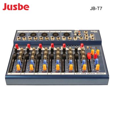 China Portable OEM High Power DJ Concert Studio Audio Mixer Music Mixer JB-T7 for sale