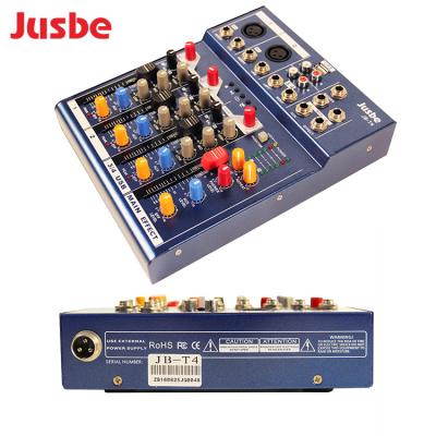 China JB-T4 4-Channel Mini Mini Audio Mixer For DJ for sale