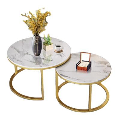 China Golden coffee table apartment living room coffee table small coffee table gold small apartment living room coffee table Nordic marble coffee table Nordic marble coffee table for sale