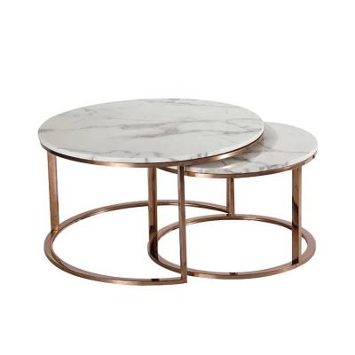 China Shiny Crystal Mirrored Stone Top Coffee Table Marble Brass Coffee Table Convertible Coffee Tables for sale