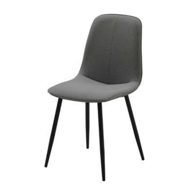 China Modern Hotel Dining Chair Gray White Leather Modern Dining Chair Faux Leather Chair for sale