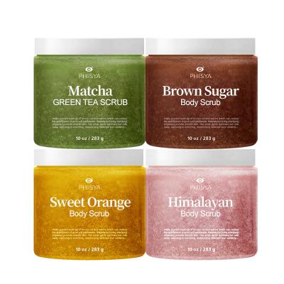 China Custom Exfoliator Private Label Body Scrub Body Scrub Polished Body Exfoliator with Dead Sea Salt Multi Purpose Face and Body Wash Set for sale