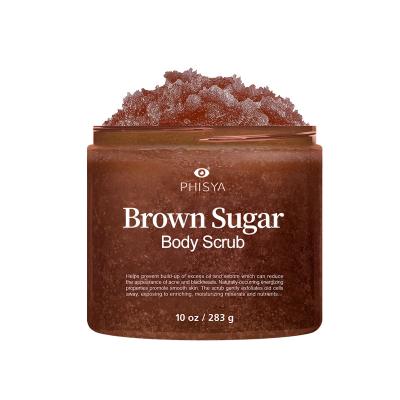 China OEM Amazon Hot Selling Sugar Body Scrub Gel Shower Gel Exfoliator Peeling Brown Sugar Scrub Soft Body Scrub for sale