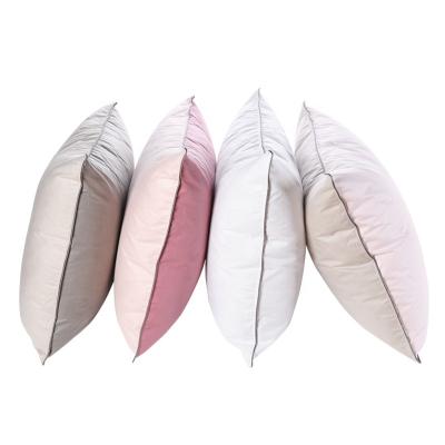 China Wholesale High Quality PORTABLE White Goose Down Filled Pillow Soft Puffy Feather Pillow Down Pillow for sale