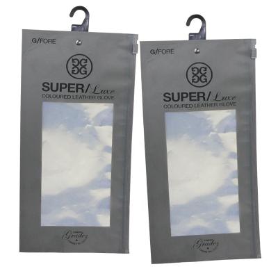 China Low Barrier Moq Custom Printed Tall Sock Bag Packaging Socks Packing Bags Clear Mylar Bags With Window for sale