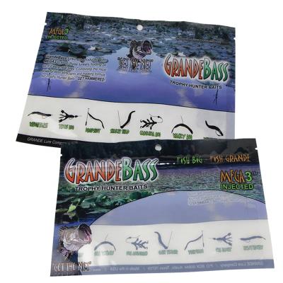 China Low Moq Recyclable Custom Printing Plastic Bait Lure Zip Lock Fishing Tackle Bag for sale