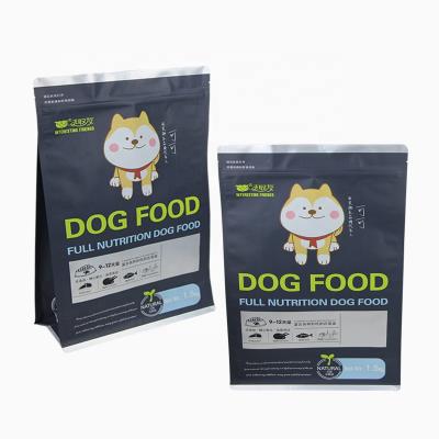 China Custom Printed Dog Stand BIODEGRADABLE Animal Feeding Aluminum Foil Zipper Up Pouch Packaging Pet Cat Food Square Bottom for sale