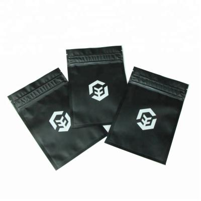 China Custom printed black security zipper moisture/sunlight proof matte mylar bag for electronic components for sale