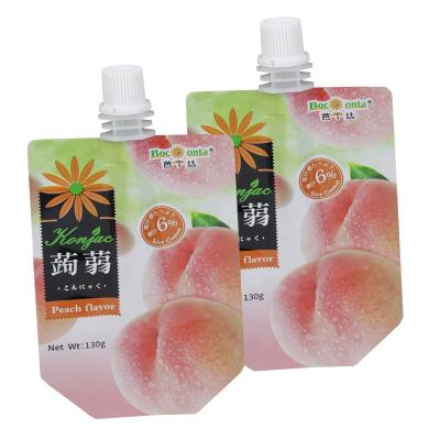 China Safety Customized Milk Water Juice Oil Liquid Plastic Rack Up Packaging Bag With Spout Corner Bag With Cap for sale