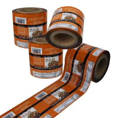 China Recyclable Logo Printing Aluminum Foil Laminated Custom Roll Film For Foodstuff Food Packaging PET+ALU+LDPE Lamination Film Roll for sale