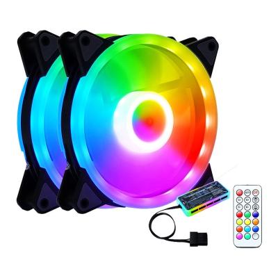 China Electric Computer Case RGB Fans For PC Case With RGB LED Lights CPU Cooler Fan 120mm Ventilador RGB Cooler Fan With Controller for sale