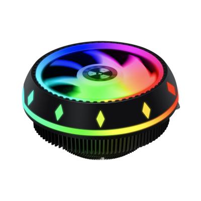 China Silent Design and Soft LED Light Free Samples in 120mm Computer Case LED Running Fan RGB Cooling CPU Cooler for PC for sale