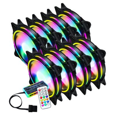 China Low MOQ RGB Computer Case Cooling CPU Cooler RGB Fan Cooler with Controller remo for sale