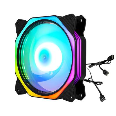 China Affordable Quiet Design Fan and LED Light High Fan Speed ​​Computer Case 5V 3pin 4pin Motherboard Sync Colorful ARGB Fan for Gamer for sale