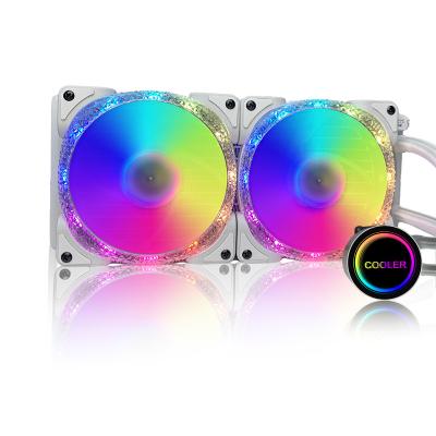 China Computer Case Best Selling 240MM ARGB Effect High Performance Water Heatsink CPU Cooler Fan RGB Argb PWM Fans for sale