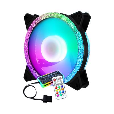 China Computer Fan 12V Cooler 120mm Gaming Case Customized Cooling PC Can Change Color Diamond LED RGB Case Fan For Computer for sale