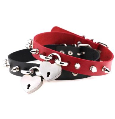 China CLASSIC Hot Trending Products Collar New European and American Round Ring Personality Leather Collar New Collar Leather Collar for sale