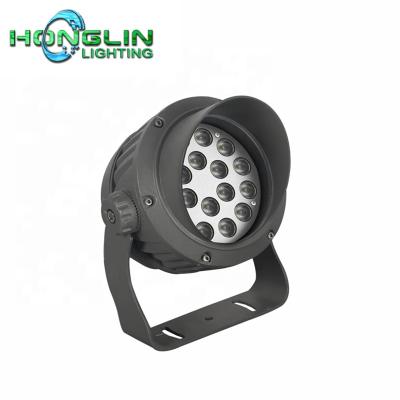 China Hotel 18W outdoor architectural round rgb dmx512 led flood light , spotlight on building for sale