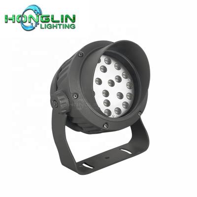 China 24W 36W Round Hotel Building Lamp IP65 Outdoor Garden DMX512 RGB RGBW Flood Light for sale