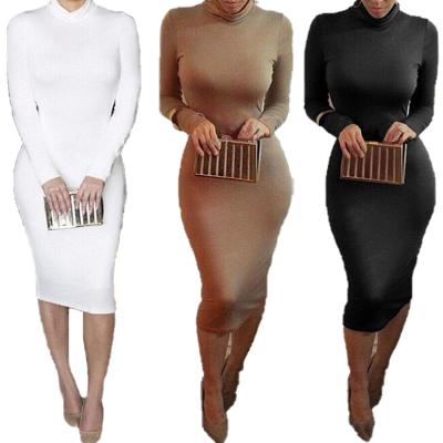 China Anti-Wrinkle Spring Cotton Soft Stretch Party Dress Plus Size Tight Sexy Nightclub Bandage Wrap Hip Extra Long Dress for sale