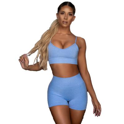 China Breathable Yoga Set Seamless Sport Pants Bra Shorts Running Leggings Summer Yoga Set Crop Top High Waist Sports Set for sale