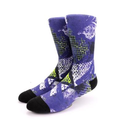 China KANGYI Viable Wholesale Custom Design Mens Digital 3D Printing Polyester Sublimation Crew 360 Printed Socks for sale