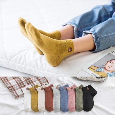 China KANGYI Bear Embroidery Cotton Summer Viable Yarn Cute Women Boots Low Cut Ankle Socks for sale