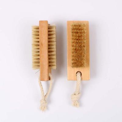 China Healthy Eco-friendly Double Sided Cleaner Remove Dust Nail Brush Mini Wood Nail Cleaning Brush For Cleaning Nail for sale