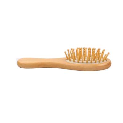 China Comfortable Wooden Comb Customized Beauty Care Make Tools Wooden Small Comfortable Round Head Wooden Needle Massage Comb for sale