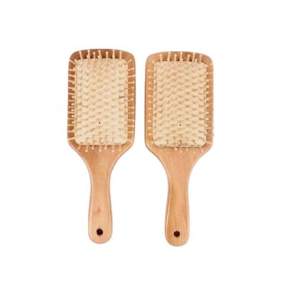 China Comfortable Natural Hemu Hair Comb Square Head Wooden Needle Massage Comb for sale