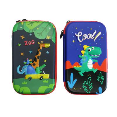 China New Arrival Waterproof High Quality Custom Cute 3D Design Eva Pencil Case Large With Zipper Closure for sale