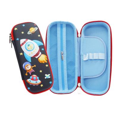 China PU Leather Pen Box Hot Sale EVA Hard Shell BTS Large Gift Box Pencil Case Box In 3D Design for sale