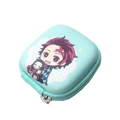 China New Arrival Dustproof Shockproof Cute Colorful Printing PU Earphone Carrying Case Leather Cover for sale