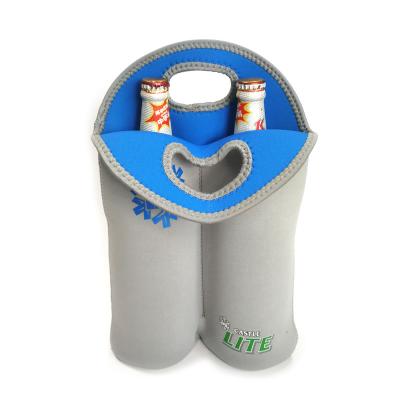 China New Design Insulated 2 Pack Insulated Neoprene Wine Bottle Holder In Thickness 5mm for sale